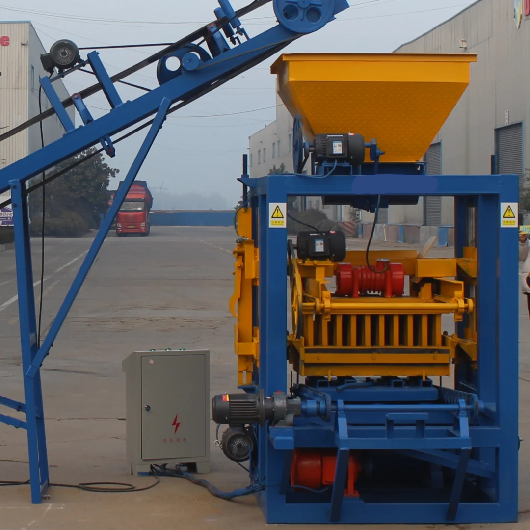 QT4-24 Semi Automatic Concrete Block Making Machine Hollow Brick Machine Cement Brick Machine 600 Pcs Per Hour