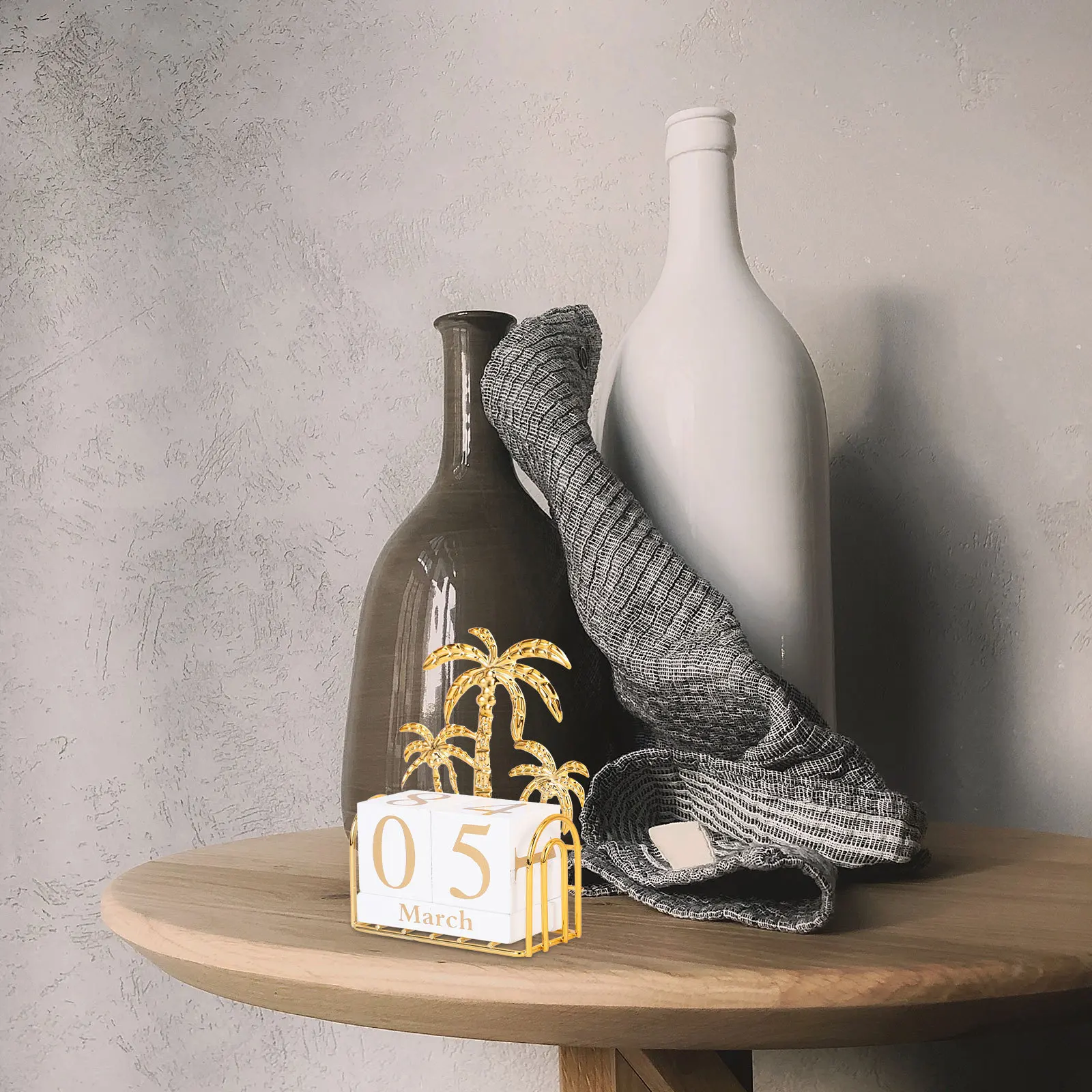 

1 комплект, деревянный блок, стильный настольный декор для офиса, дома, многоразовый настольный календарь, домашний вечный календарь с принтом без года