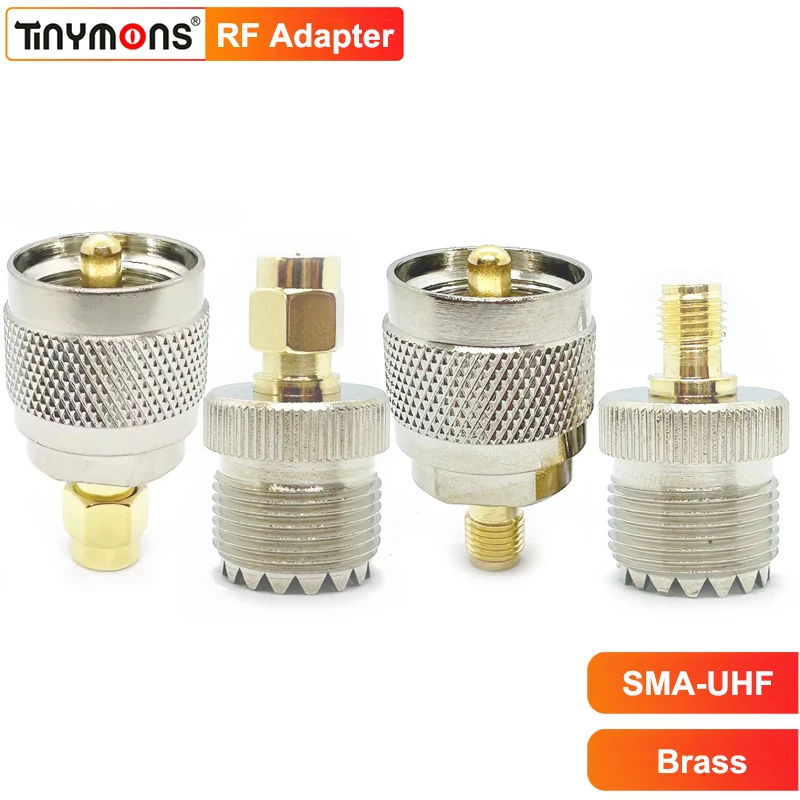 SMA UHF Coaxial Adapter Kit PL-259 SO239 Male Female to SMA Coax Connector Low Loss for CB Radio