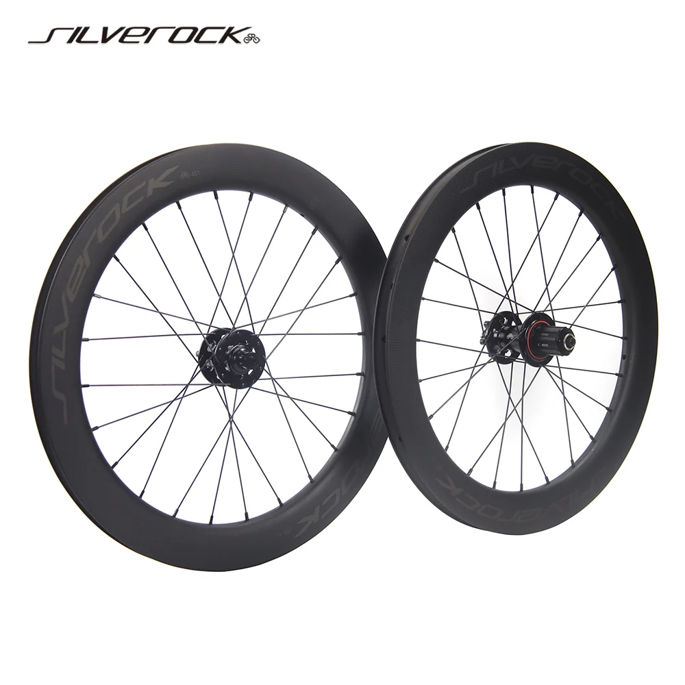 

SILVEROCK SR50 Carbon 20in 406 45, 20" 1 1/8 Wheels, 24 Standard Holes, Disc Brake For TERN B8 Bike Hight Rim Wheelset