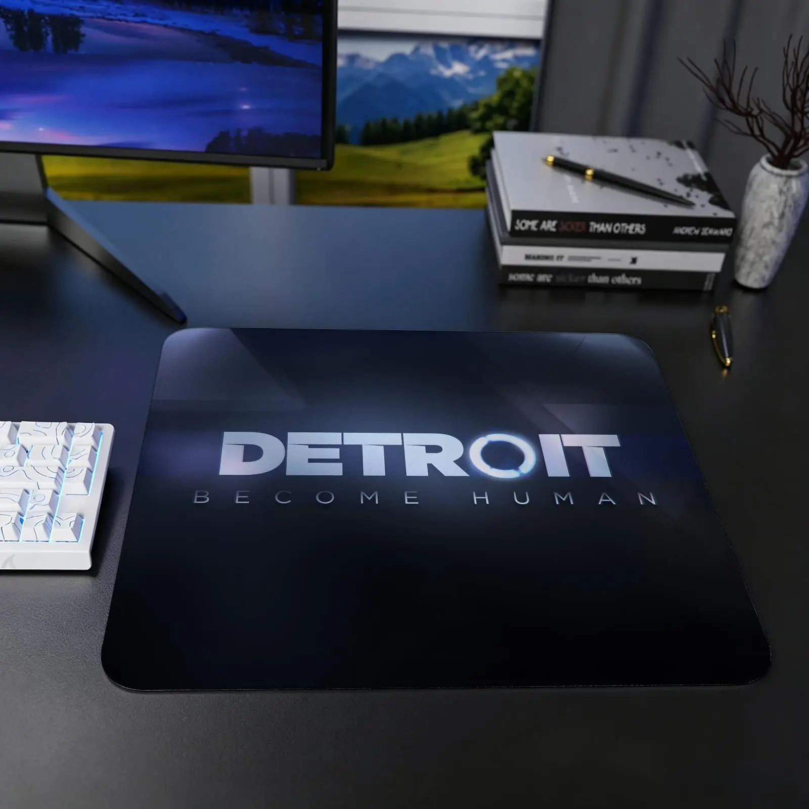 Tapis de souris Detroit Become Human, tapis de souris classique pour jeux, taille S/M/L, tapis de souris de bureau, tapis de bureau pour ordinateur portable, tapis de souris avec bords cousus
