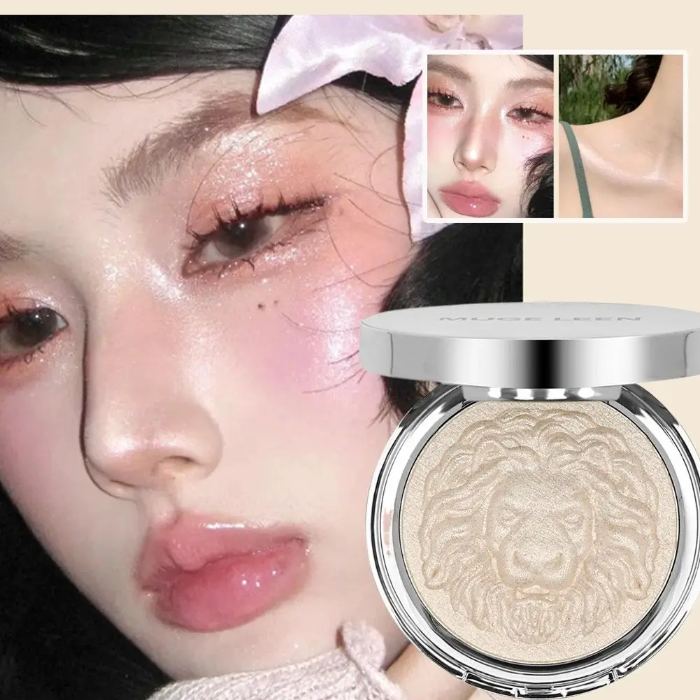 رأس الأسد على شكل قرص عالي البطاطس الماس اللامع عالي اللمعان معجون بيرليسسينت غرامة فلاش الوجه مكياج تجميل عالي اللمعان