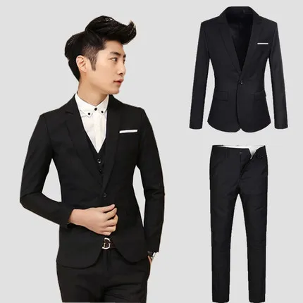 

Men's Slim Fit Wedding Tuxedo Suit Tee Piece Set Busin Casual Faion Korean Sle Best Man Formal Dr Youth ular