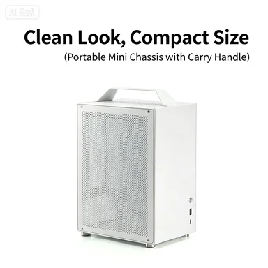 A4 Portable Mini ITX Computer Chassis Hand‑held Vertical Air Duct SFX 1U Flex PSU Compact Desktop PC Case