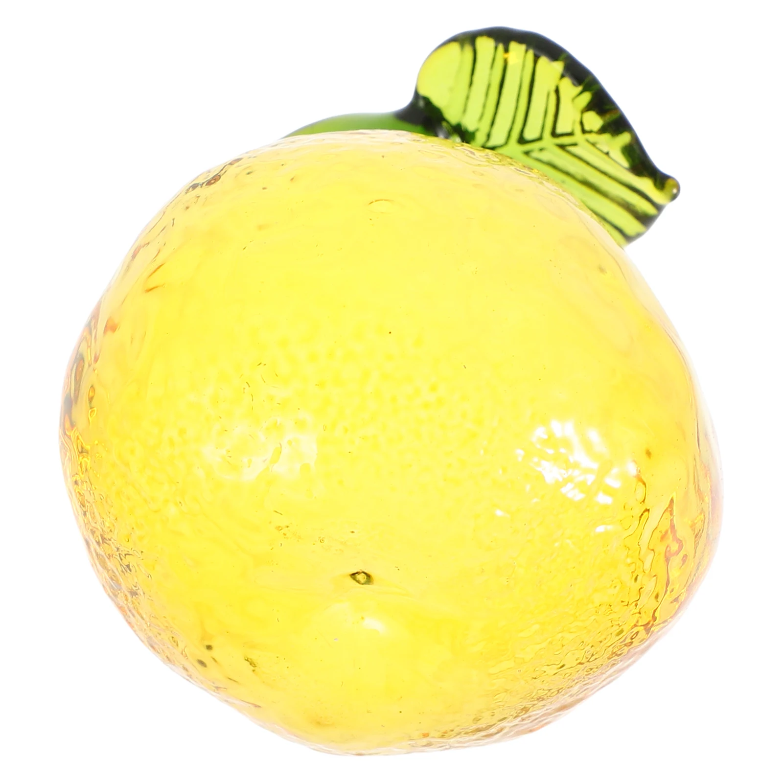 

Simulation Fruit Decoration Glass Orange for Kitchen Living Room Office Desk Christmas Home Decor Crystal Fruit Mini Statue