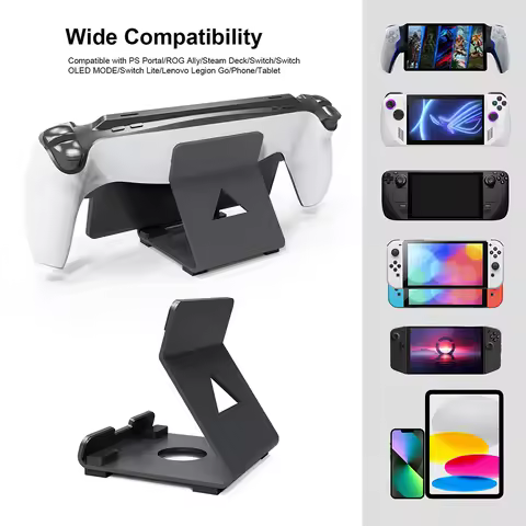 Handheld Game Console Holder for PS Portal Steam Deck ROG Switch Phone Gamepad Stand Mount Anti-Slip Silicone Pad Bracket