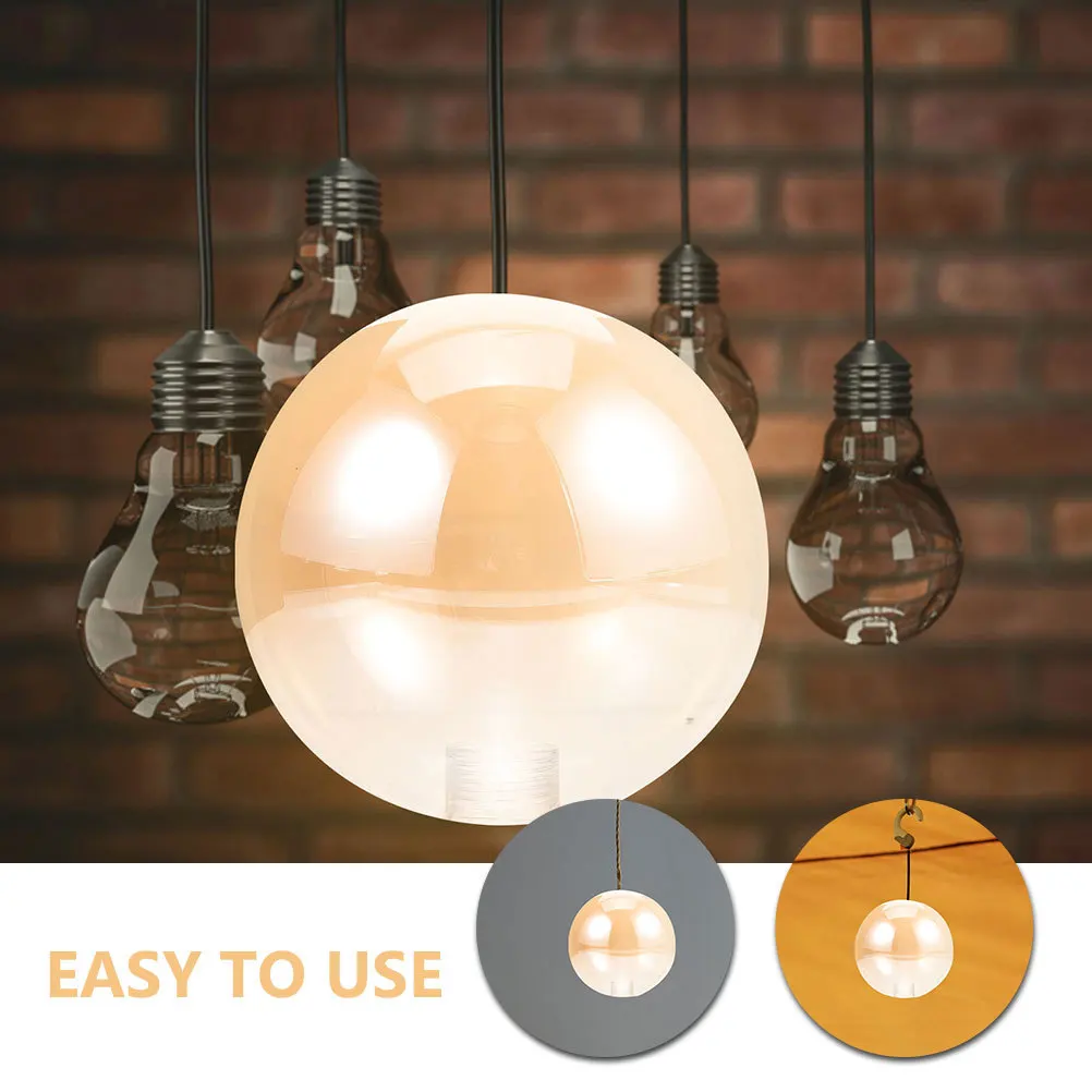 

Amber Glass Lamp Shade Replacement Globe Pendant Light Cover Delicate Appearance Safe Practical Long Time Usage