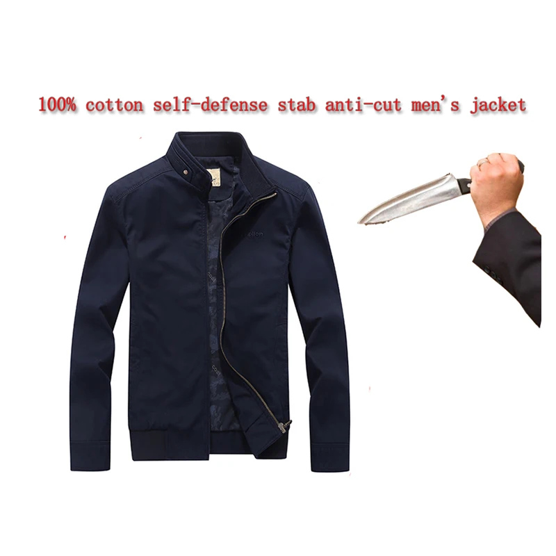 

Men Stab-Resistant Cut-Proof Jacket 100% Cotton Fashion Casual Safety Protection Scratch-Proof Bite Military Tactics Clothing