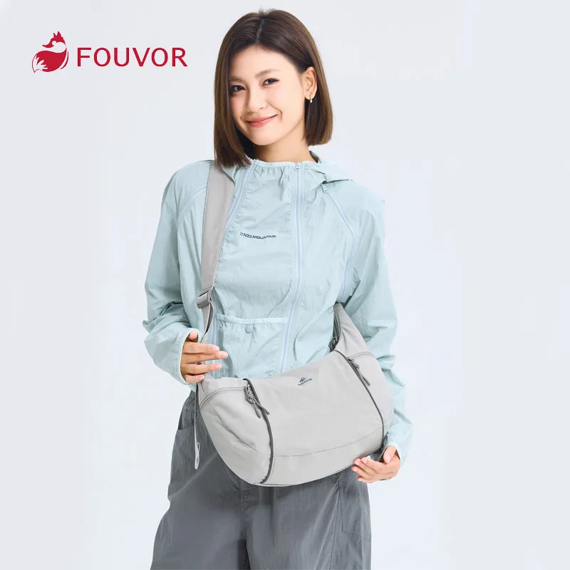 

Fouvor Single Shoulder Horn Bags Multi-pocket Zipper Embroidered Waterproof Canvas Bags Travel Shopping Crossbody Bags 3073-11