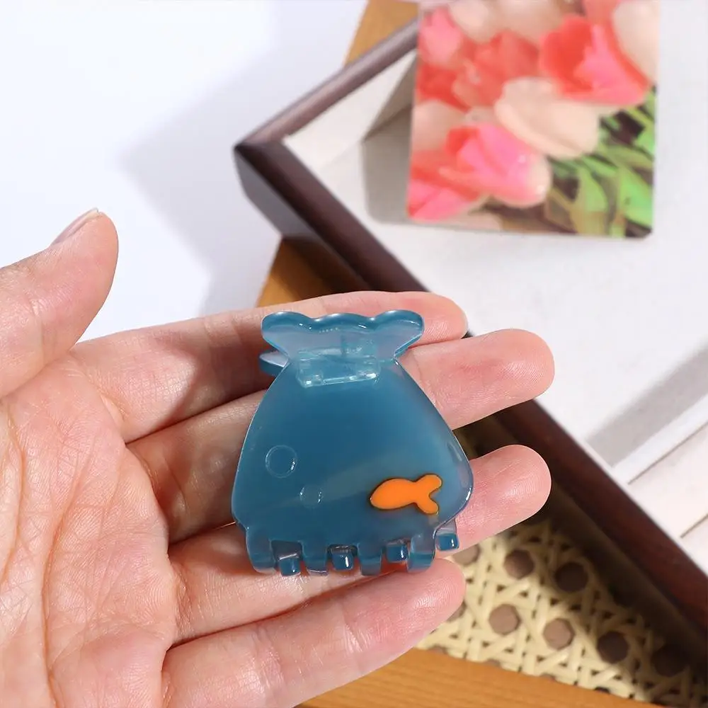 Elegant Acetate Fish Hair Claw Transparent Small Acetate Hair Claw Ocean Animal Korean Style Animal Hair Clip Party