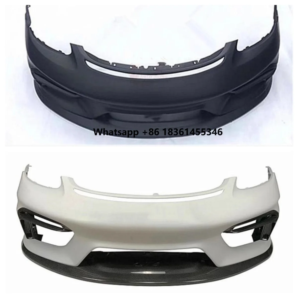 

Boxster 718 GT4 16-20 modified Semi-Carbon fiber Resin Front bar Body Kit Accessories Front Bumper Assembly