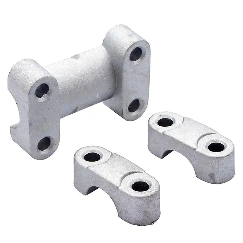 Anti-Scratch Finish Motorcycle Handle Bar Mount Clamps Aluminum Silver Riser Adapter 7/8'' 22mm for Touring Motorbike Use