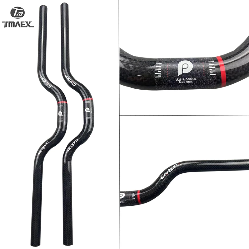 

Углеродное волокно, сверхскладной, 25.4mmx580mm3k матовый черный подходит для Brompton M bar BMX/U bar BMX