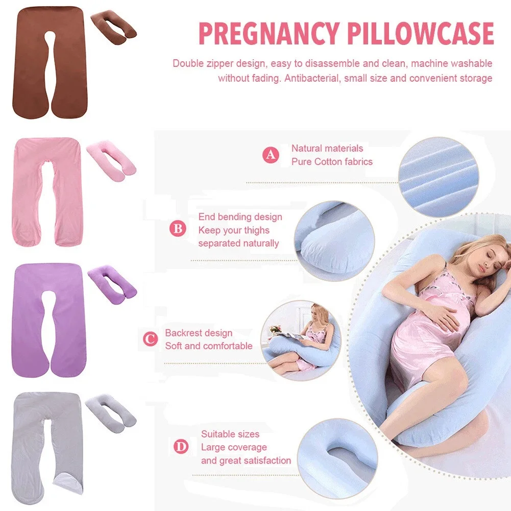 1PC Cotton Pregnant Maternity U-Type for Maternity Women Pillow Case Sleeping Support Pillow Cover Household Sleeping