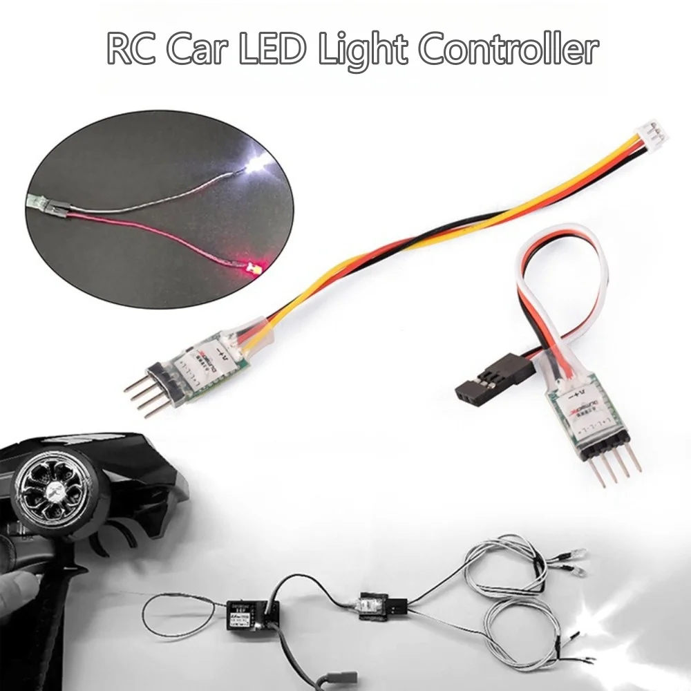 Simulazione Controller luce LED per auto 3CH Interruttore di controllo luci facile da usare Accensione/spegnimento Parti di aerei ad ala fissa RC