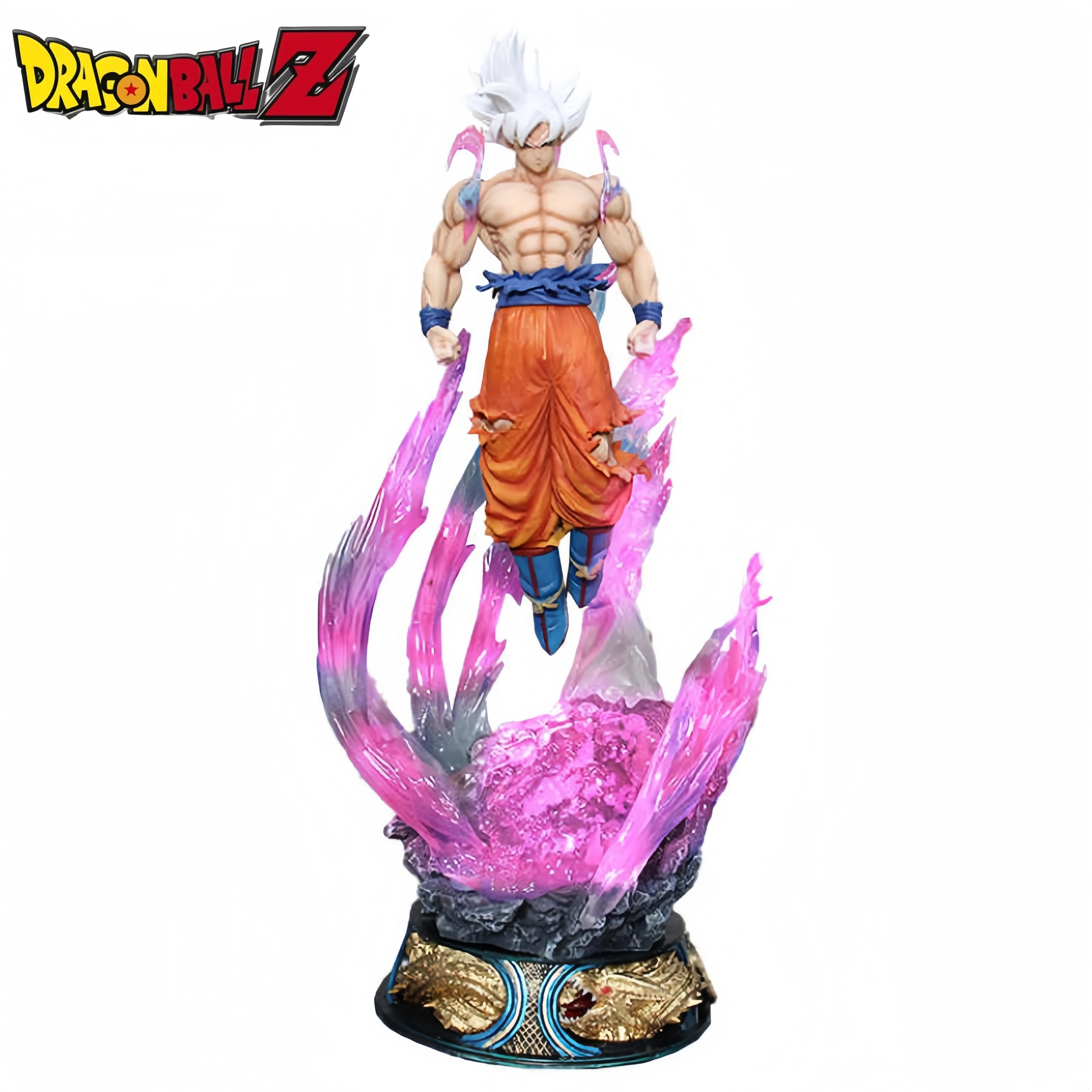 Figurine de Dessin Animé Dragon Ball Son Goku Ultra Instinct de 25cm, Modèle Super Saisuperb en PVC, Collection d'Ornements, Cadeau