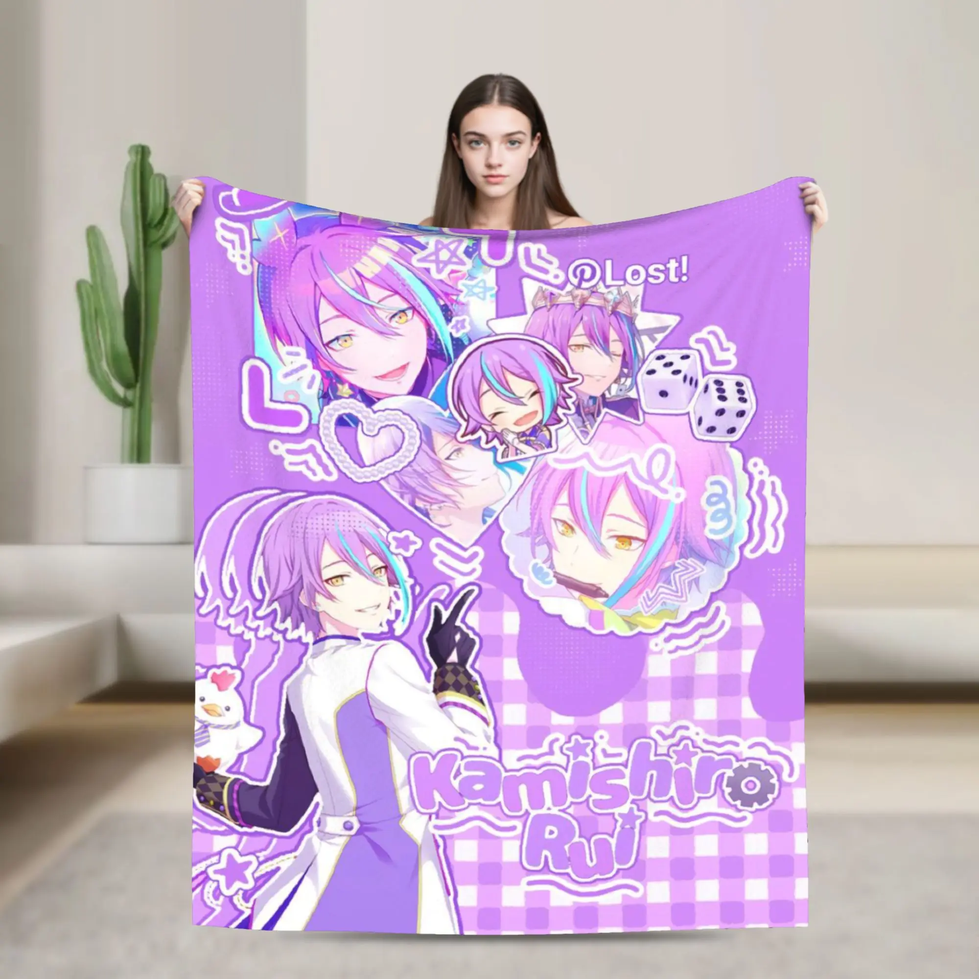Rui Kamishiro Blanket Multi-size Super Soft and Warm  Throw Blankets for Sofa Couch and Bed