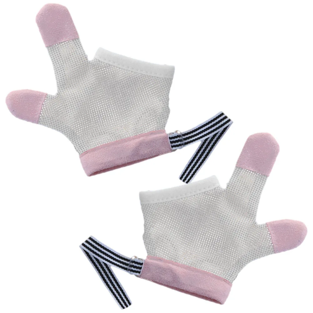 

1Pair Infant Stop Sucking Gloves Skin Friendly Fabric Adjustable Drawstring Baby Hand Protection from Scratching and Thumb