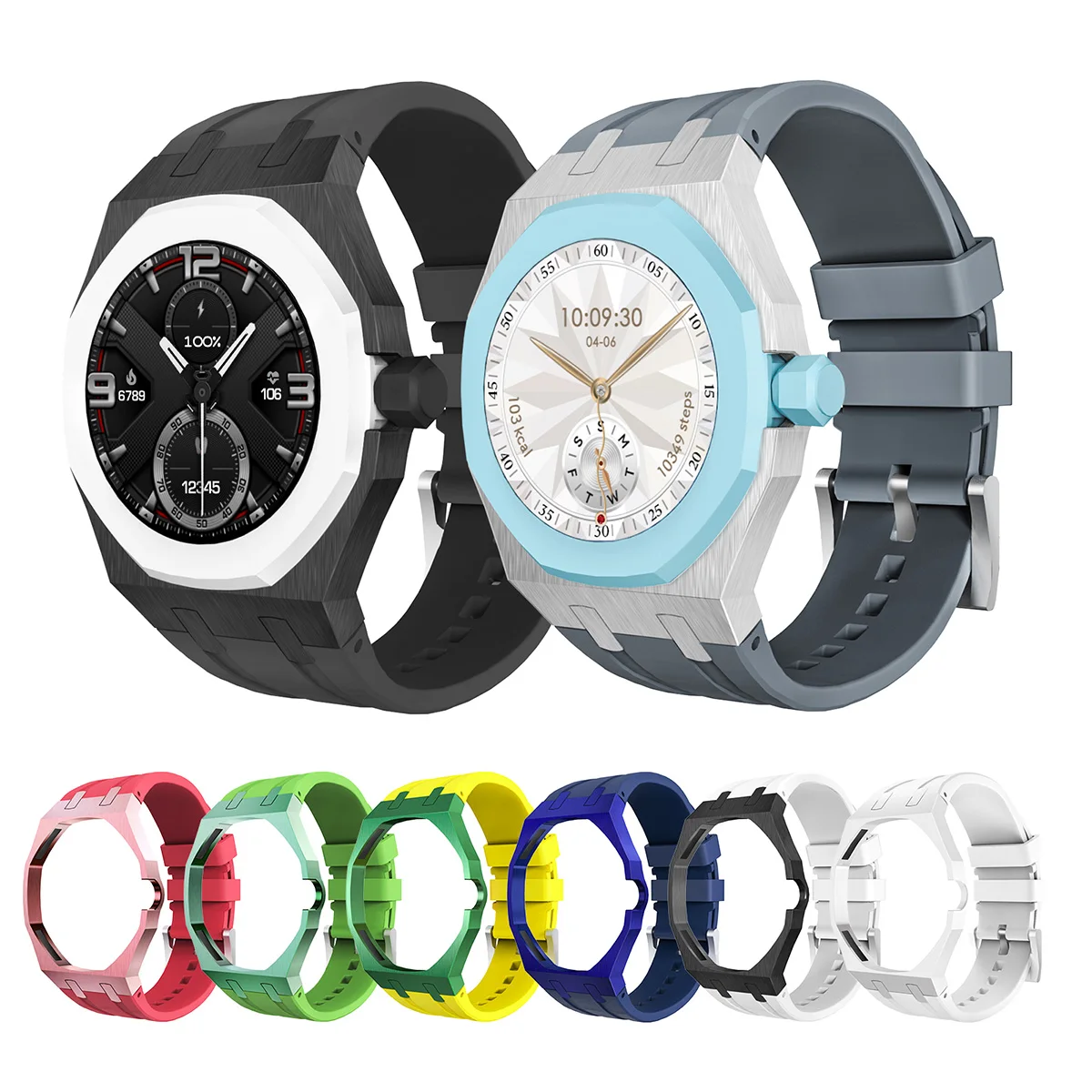 Modification Kit Aluminum Metal Case+Silicone Strap for Swatch X AP Royal Pop Pocket Watch Changer To Wristwatch Accessories