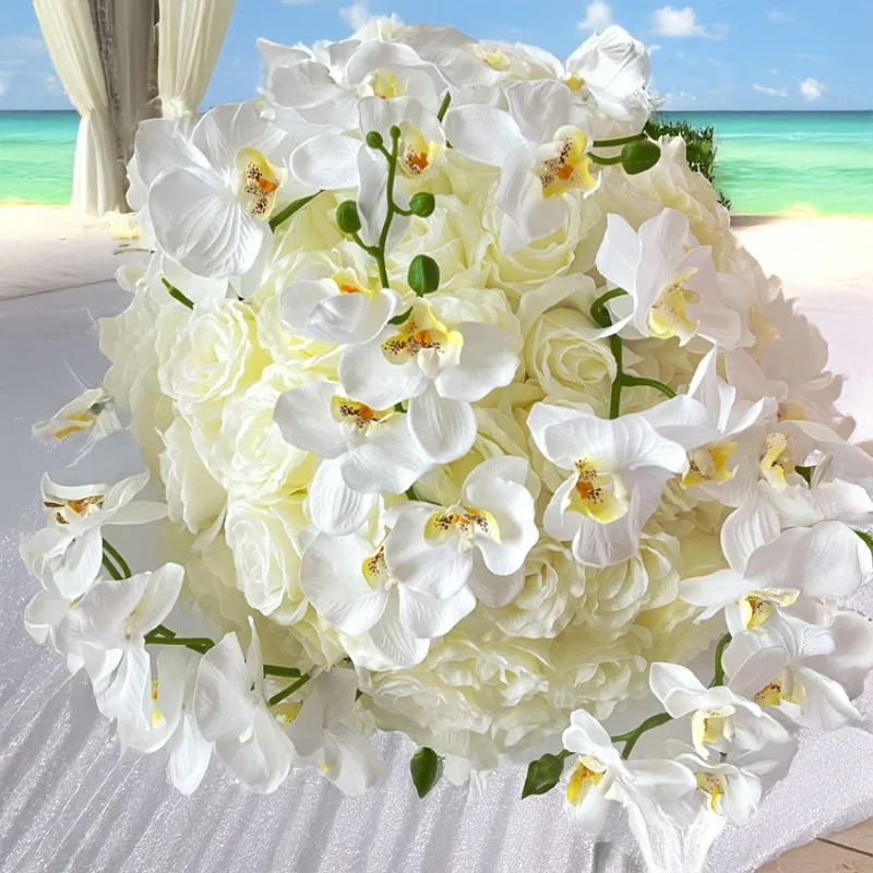 

50CM Artificial Peony Road Flower Wedding Decoration Rose Ball Shopping Mall Showcase Exhibition Hall Festival Decoration