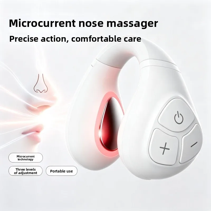 Home Nasal Beauty Shaping Tool  Electric Nose Lifter Clip with Micro‑Current Pulse Color Light for Nostril Reshape