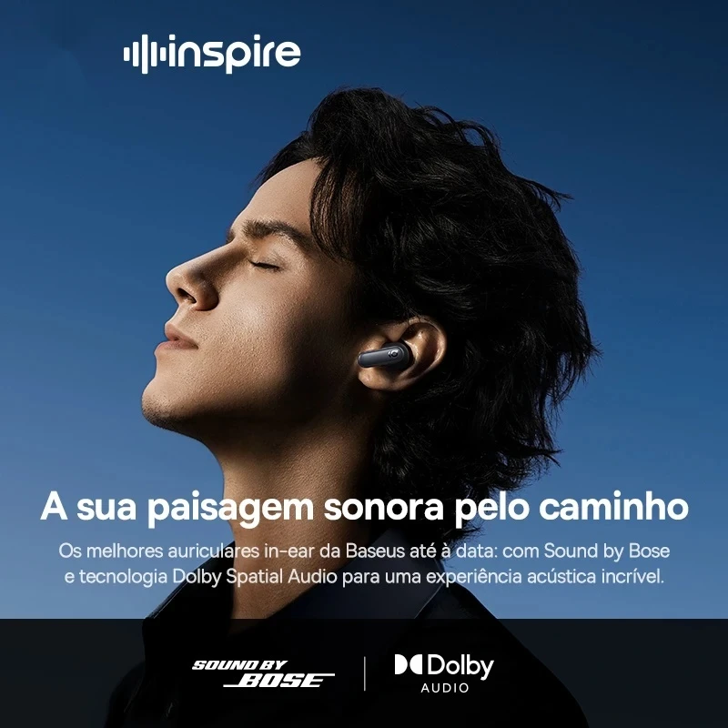 Baseus Inspire XP1 Adaptive ANC Wireless Bluetooth 6.1 Earbuds LDAC Hi-Res Dolby Audio 6 Mic ENC Wireless Earphone Sound by Bose