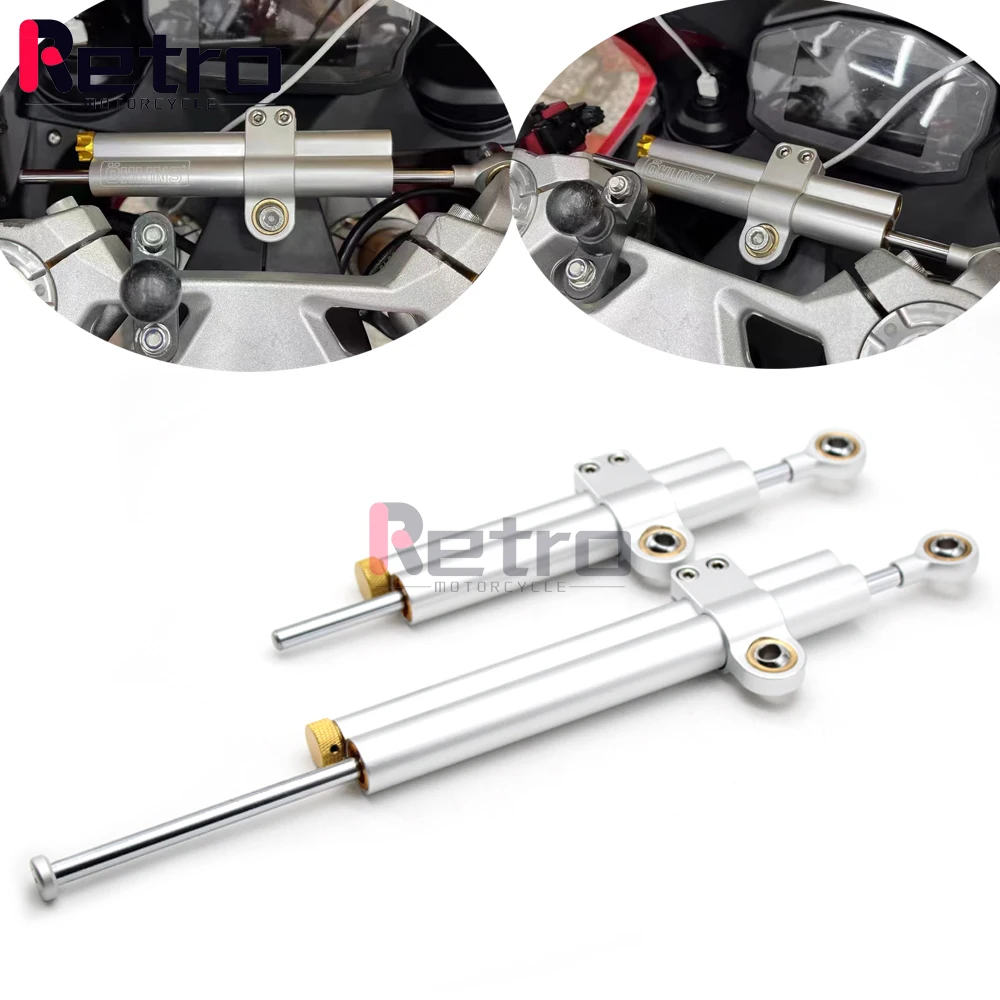 

CNC aluminum Universal Motorcycle Adjustable Stabilizer Steering Damper for Yamaha Honda Kawasaki Suzuki Ducati Triumph BMW