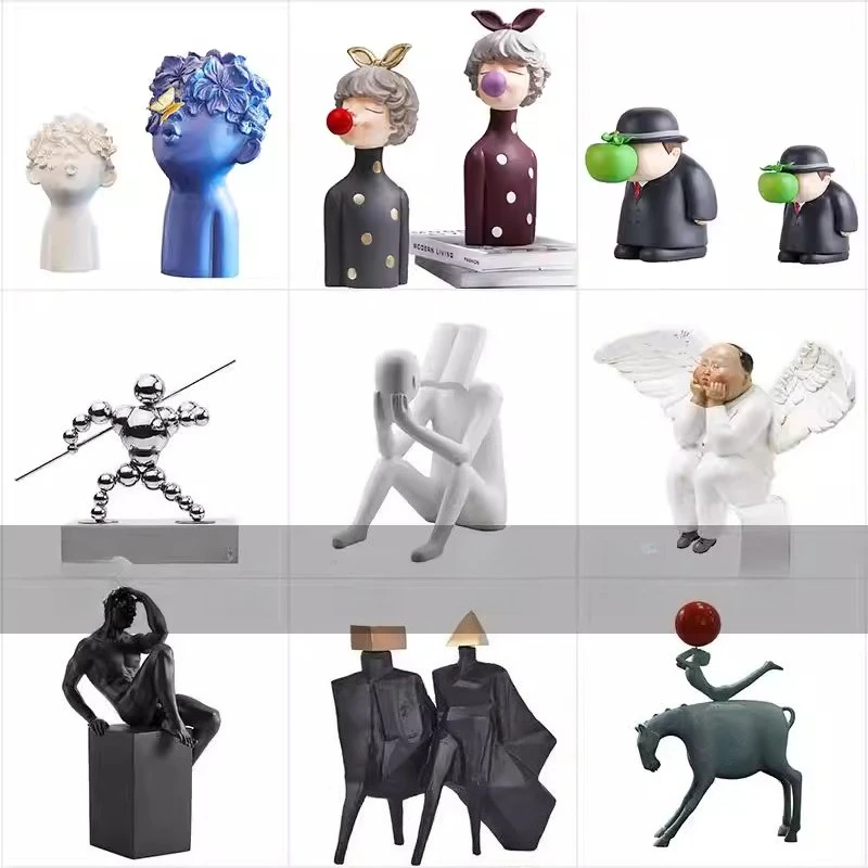 Modern simple light luxury creative figure animal ornaments hotel club model room sales office entrance shelf decorations
