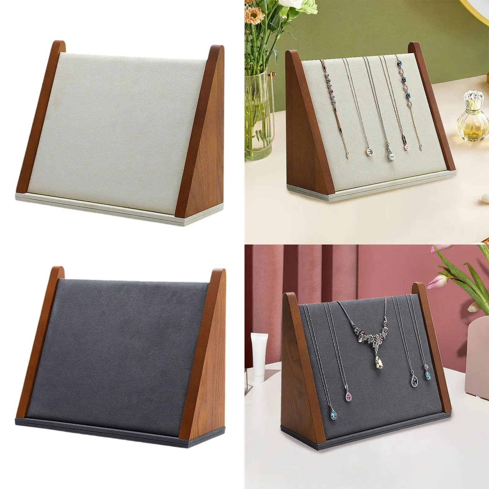 Pendant Necklace Display Stand Necklaces Organizer Rack Microfiber Surface Anti-scratch Jewellery Holder for Dressing Tables