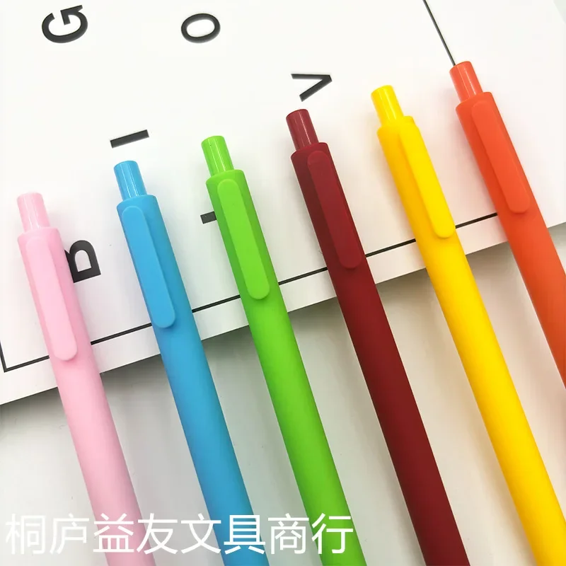 100PCS  Press the neutral pen candy colored spray glue ballpoint pen