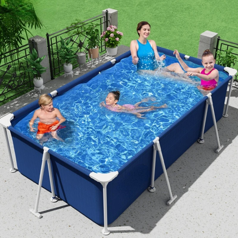 Supported Swimming Pool Household Children's Baby Inflatable-Free Swimming Pool Family Folding Fish Pond Outdoor Pool