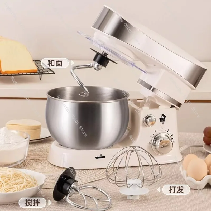 Multi-functional Mini Chef Machine with 3L Capacity, Fully Automatic Cream Whisking and Dough Mixing, Desktop Size Kitchen