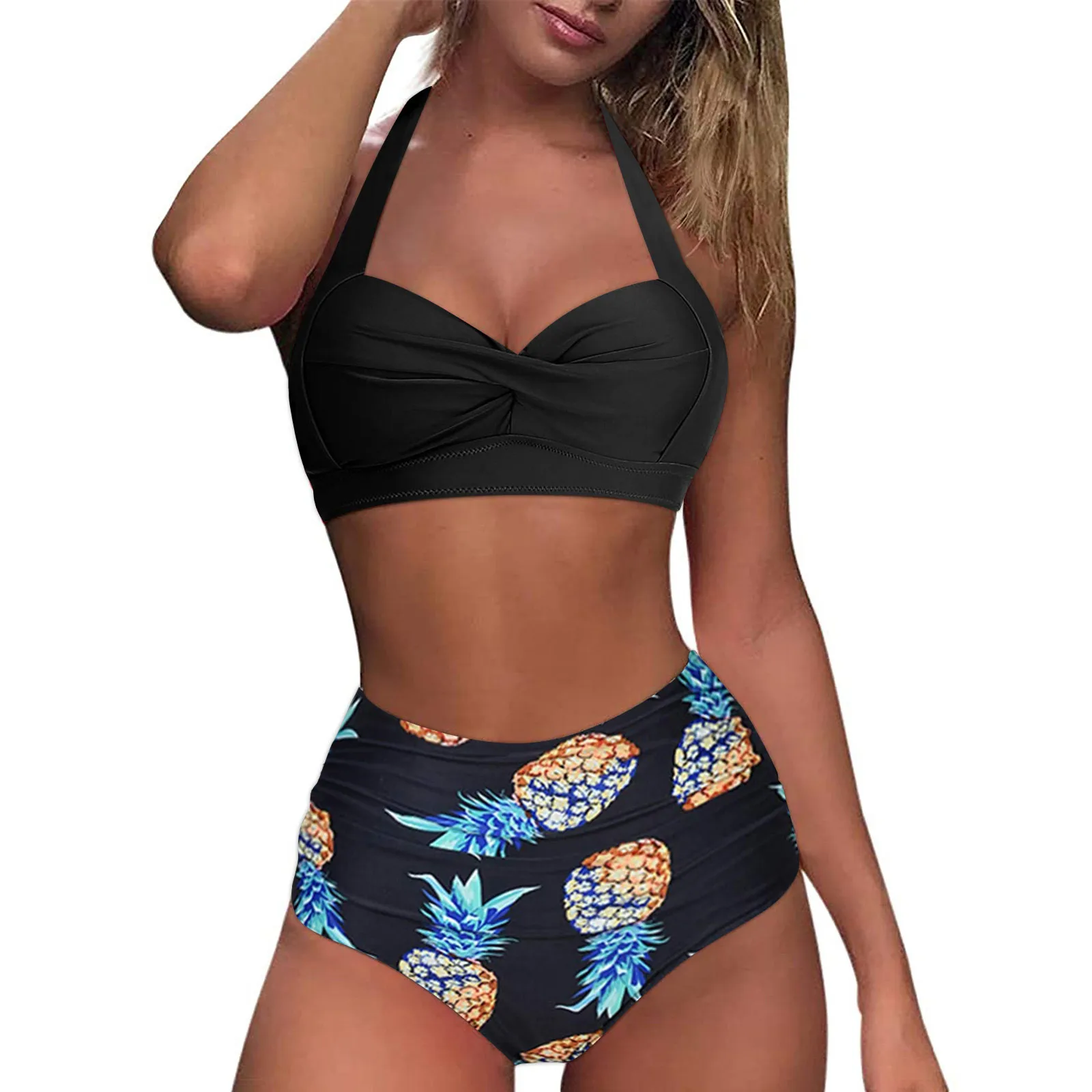 Frauen Bikini Set sexy Sonnenblume Strand kleid Bikinis-Anzüge Surf Boho Tankini Bade bekleidung Sport Wrap zweiteiligen Sommer Badeanzug