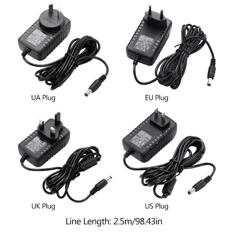 Quality Keyboard 12V 1.5A Power Supply Long 98.42In Power Supply Cord for Yamahas PA-150 Digital Piano Keyboard 69HD