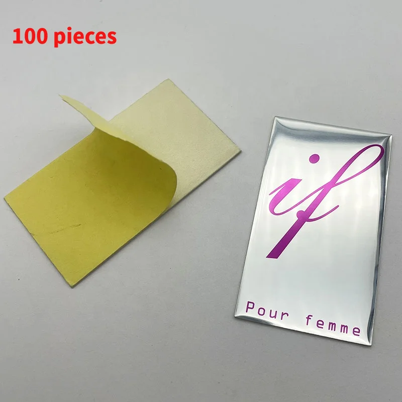 10 0.Zhang.Custom.custom package metal logo aluminum sticker label cosmetic private perfume labels