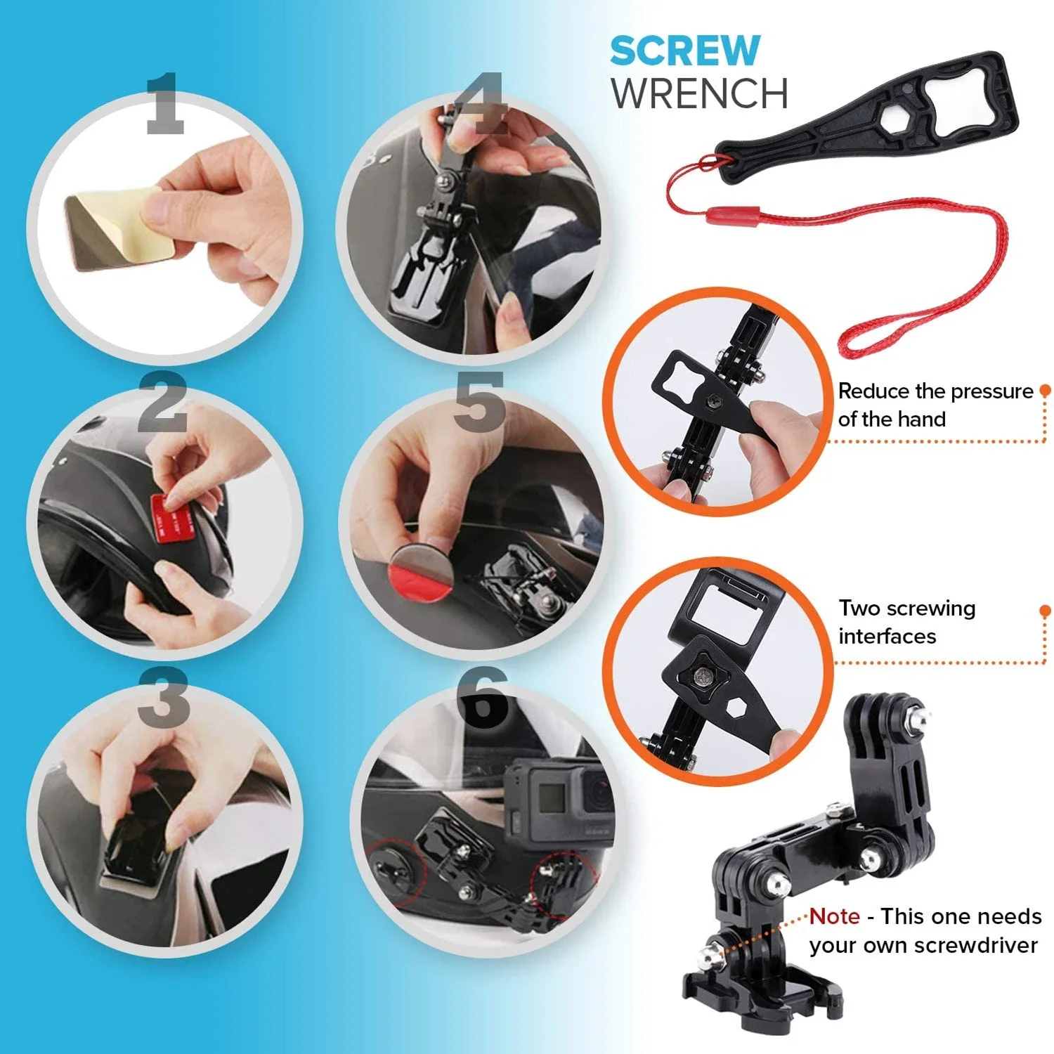 Go Pro Accessories Turntable Button Mount Motorcycle Helmet Chin Bracket Arm For Gopro Hero 12 9 Dji Insta 360 Camera Accessory