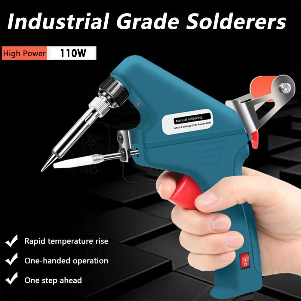 

ABS 110v 100W Internally Heated Type Hand Soldering Gun Tool Electronic Repair Smooth Anti Soldering Gun Oxidation Removal B1X5