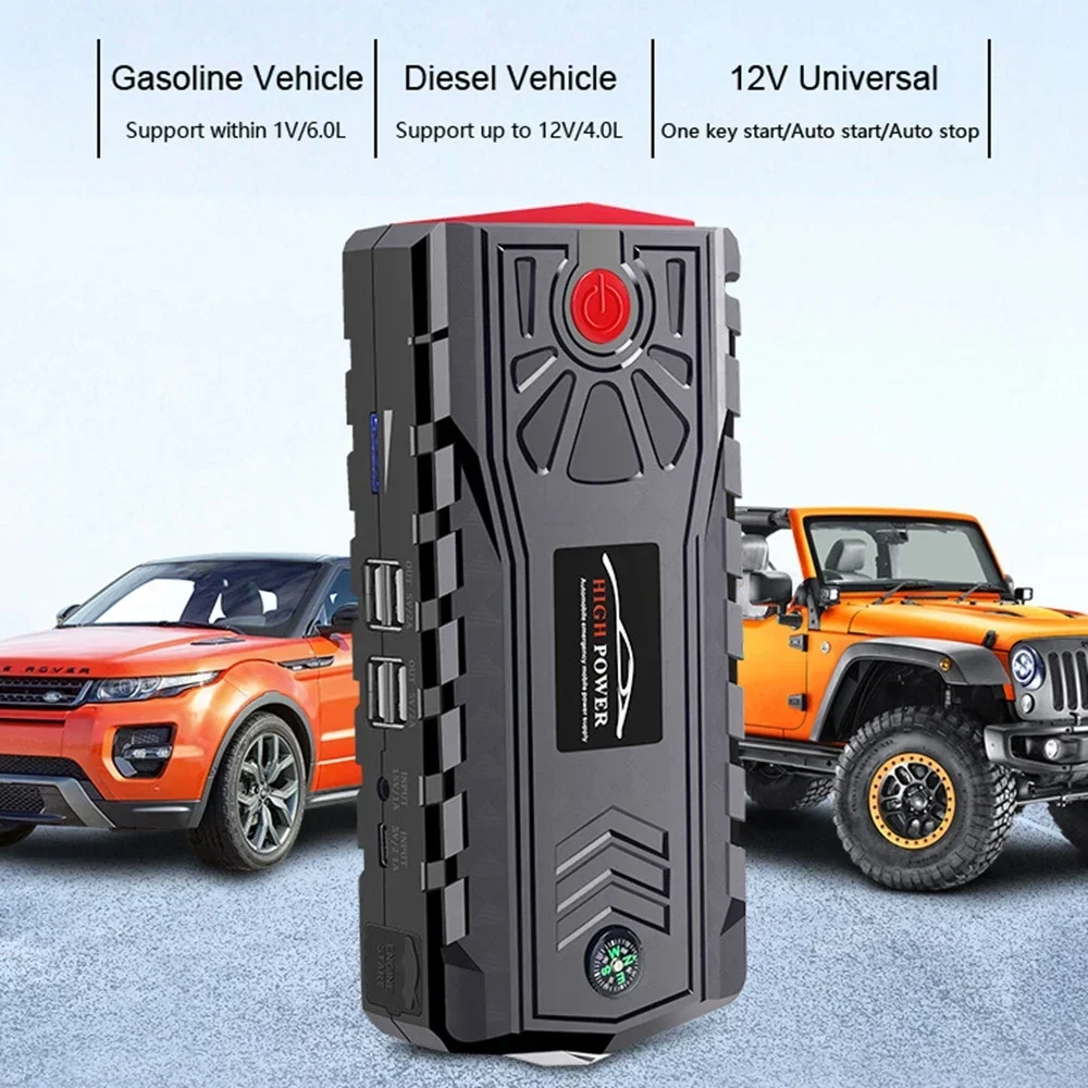 5000A Car Jump Starter 99900mAh Power Bank Station For Auto Emergency Battery Booster Charger Diesel Petrol Cars Start Camping