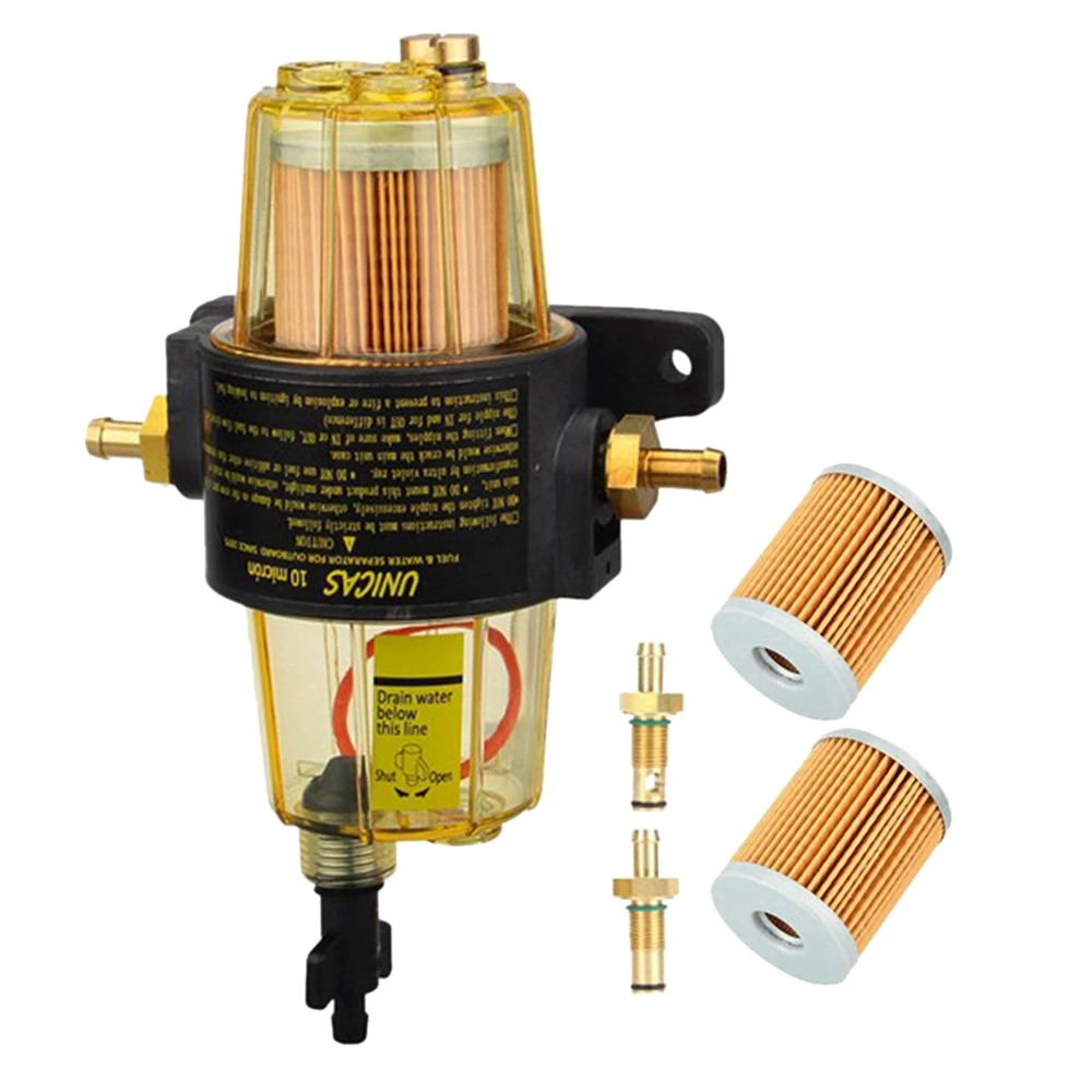

3PCS UF-10K Fuel Filter Fuel Water Separator Assembly Fuel Filter Assembly for Yamaha Suzuki Tohatsu Mercury Outboard