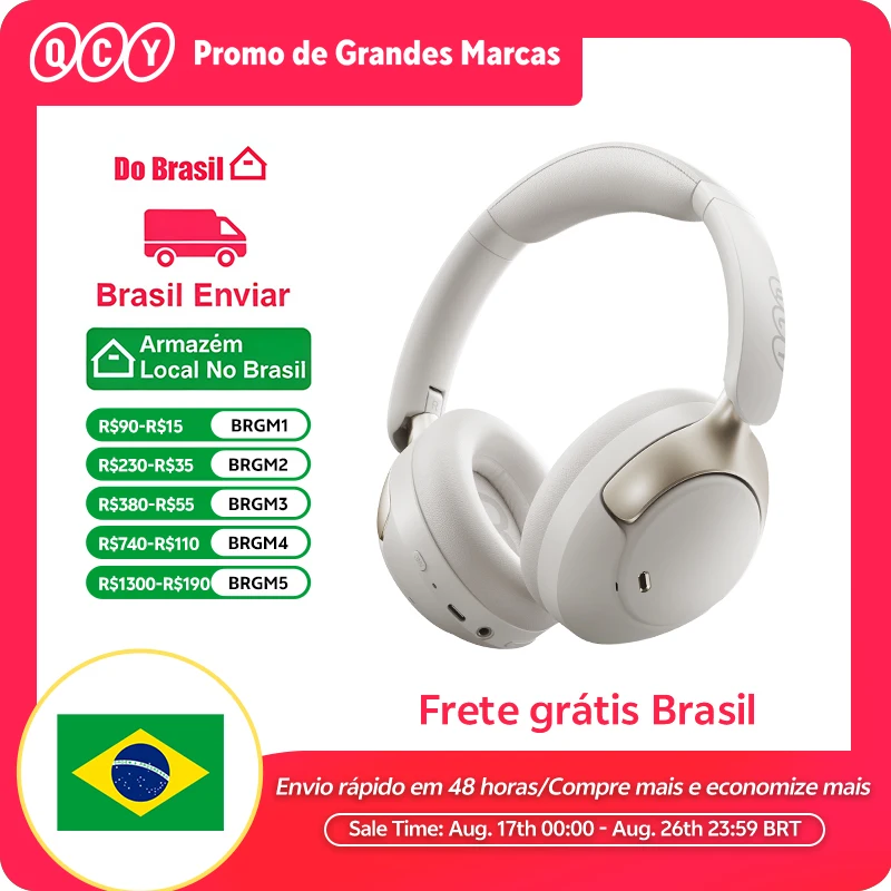 Qcy h3 pro anc fones de ouvido bluetooth adaptável anc fone de ouvido 50db cancelamento de ruído ativo ldac hi-res fone de ouvido sem fio 55h playtime