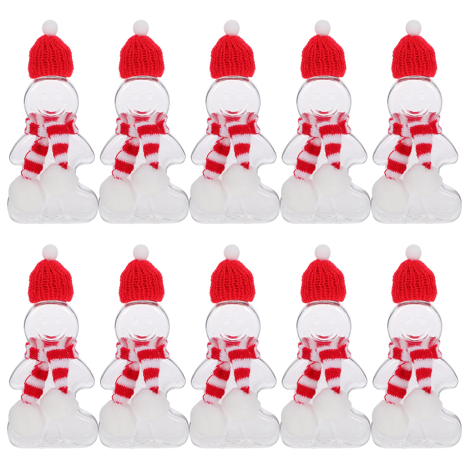 

1Set Portable Gingerbread Juice Bottle Christmas Beverage Bottle Cute Refillable Plastic Container for Milk Juice Tea Leakproof