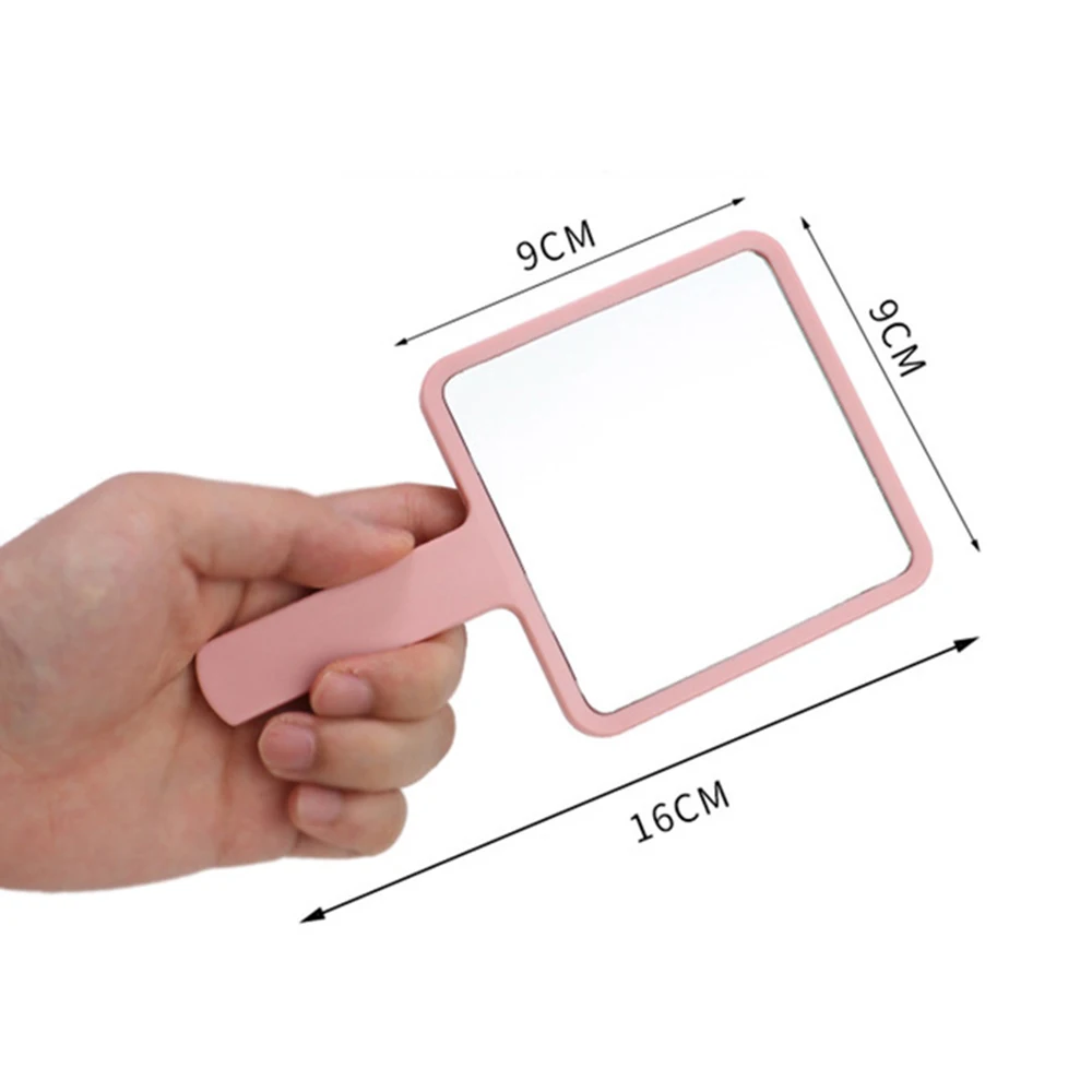 CSHOU226 Handle Mirror Square Makeup Mirror Handheld Vanity Mirror Hand Mirror Spa Salon Makeup Vanity Cosmetic Compact Mirror