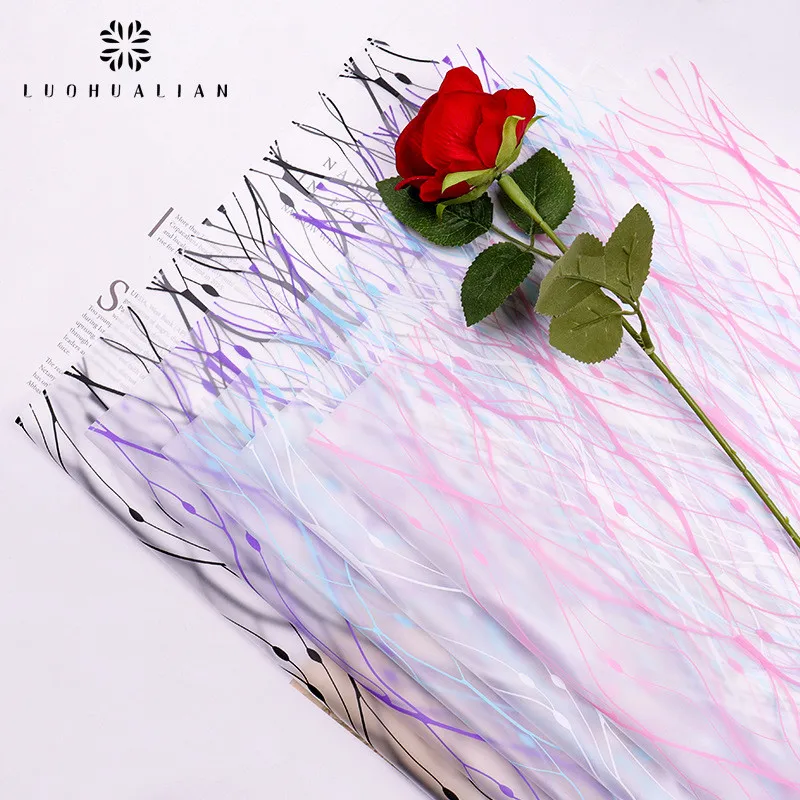 Diy Flower Wrapping Paper Love Network Matte Paper Waterproof Translucent Wrapping Paper Gift Bouquet Wrapping Paper