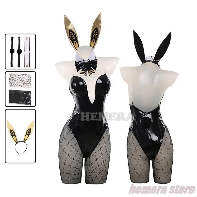 NIKKE The Goddess Of Victory Bunny Girl Blanc Noir Cosplay Fantasia Costume uniforme Sexy per ragazze donne vestito travestimento di Halloween