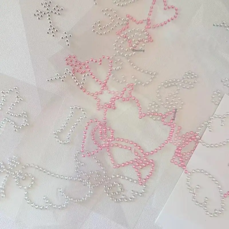 New Music Wings Love Water Diamond Chain 3D Stickers Decorative Glitter Star Card Handmade Sticker For Girls DIY Art Supplies