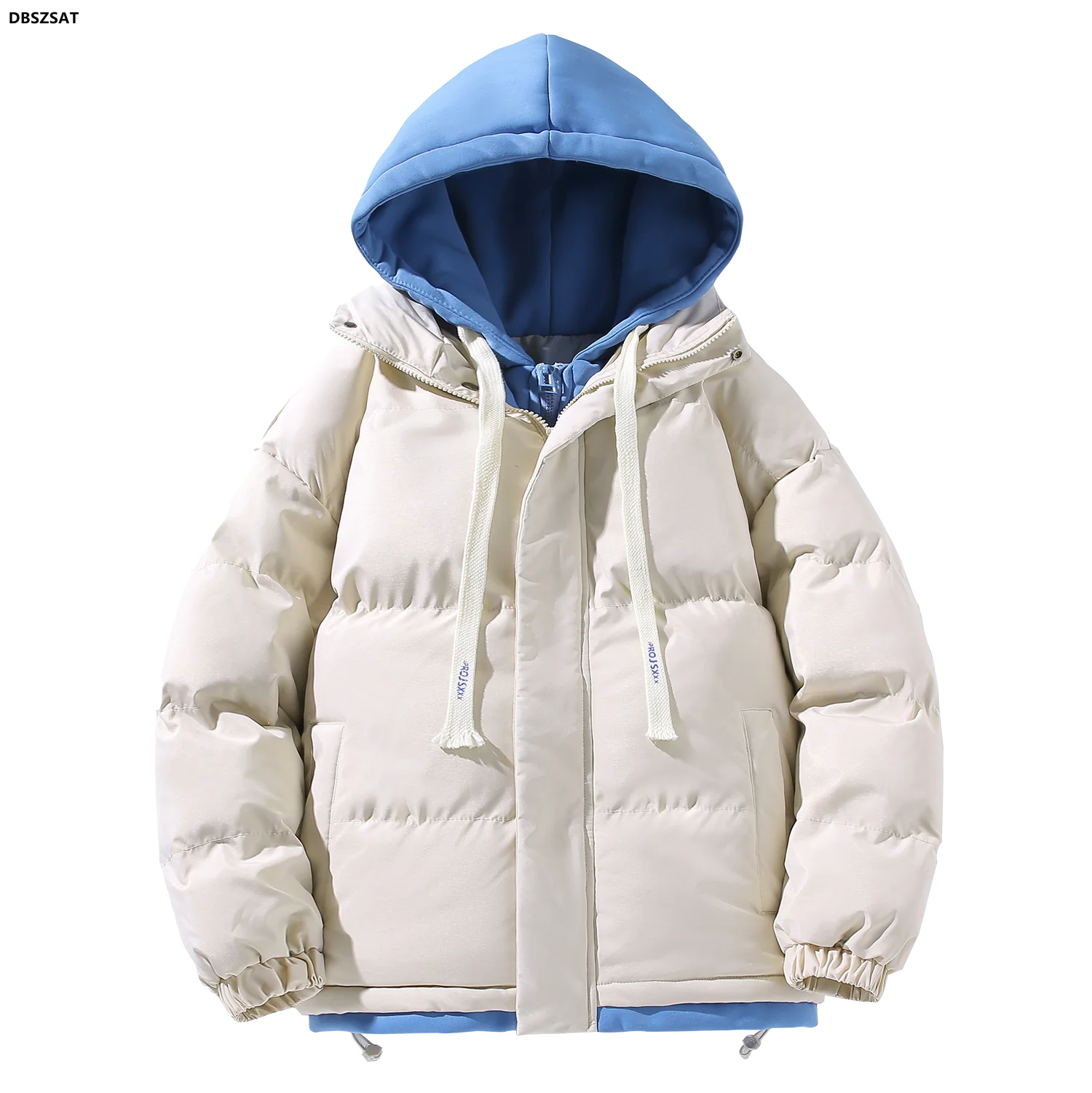 Thicken Warm Winter Jacket Men Solid Loose Winter Coats Male Stand Collar Fleece Puffer Parkas Man Harajuku Outerwear