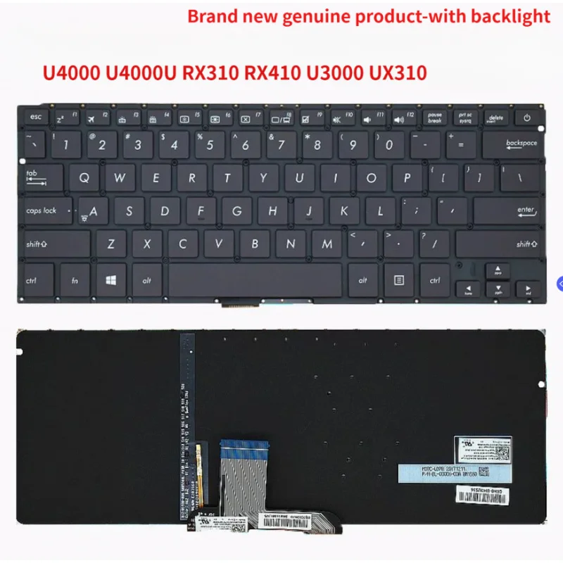 

brand new for ASUS U4000 U4000U RX310 RX410 U3000 UX310 Notebook keyboard no backlight