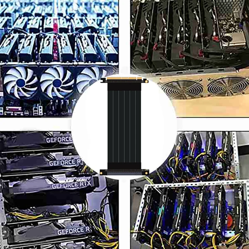 PCIE 3,0 Grafikkarten-Verlängerung kabel PCI-E 16x bis 16x rechtwinkliges GPU-Verlängerung kabel Mining-Karten anschluss