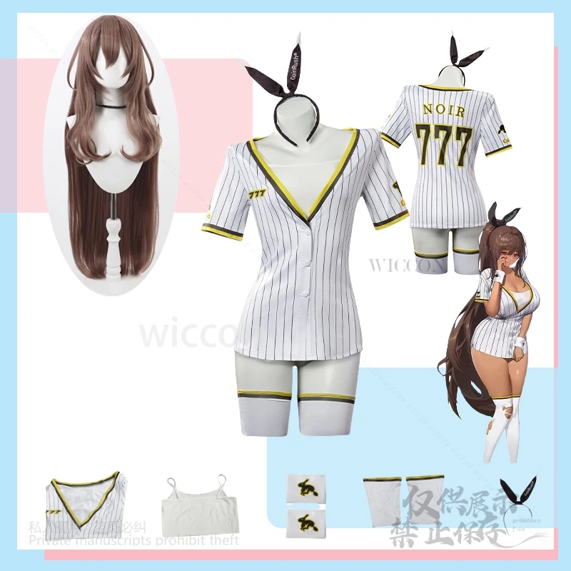 jeu-nikke-deesse-de-la-victoire-noir-cosplay-costume-sexy-lapin-sport-costume-s-3xl-baseball-chapeaux-chaussettes-perruque-halloween-personnalise