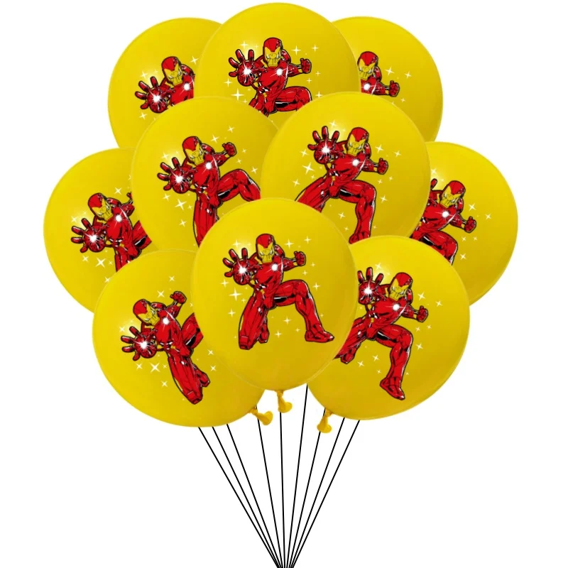 10/30Pcs Disney Super Hero Avenger Theme Balloon Decoration Kids Birthday Party Spiderman Hulk Iron Man Latex Balloon Supplies